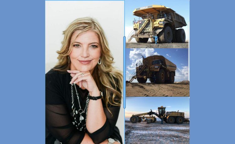 Kathy with Big Trucks