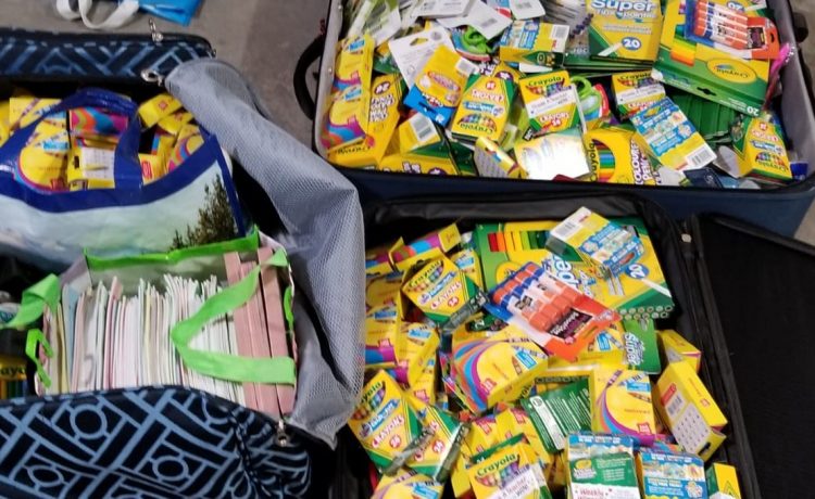 School Supplies collected for Kids in Grenada- August 2019